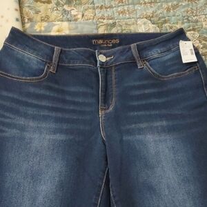 NWT Maurices Knit Skinny Jeans Size L Short